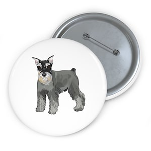 Dwergschnauzer aangepaste pinknoppen