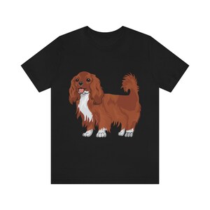 Ruby Cavalier King Charles Spaniel Unisex Jersey Short Sleeve Tee, 14 Colors, 100% Cotton, XS - 3xl, Free Shipping, Made In Usa!!