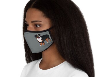 Bernese Mountain Dog Fitted Polyester Face Mask