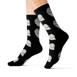 Maltese Sublimation Socks, Polyester/Spandex, 3 Sizes, Cushioned Bottoms, FREE Shipping, Made in USA!!