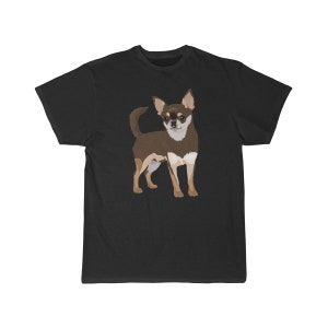 Chihuahua Men&#39;s Short Sleeve Tee, Preshrunk Cotton, S - 3XL, White or Black Color, Made in the USA!!