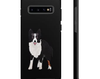 Border Collie robusta mobilskal, iPhone, dubbelskiktsskal, slagtåligt, fotoutskriftskvalitet, fri frakt, tillverkat i USA!!
