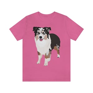 Miniature American Shepherd Unisex Jersey Short Sleeve Tee, S - 3XL, 16 Colors, 100% Cotton, Free Shipping, Made In Usa!!
