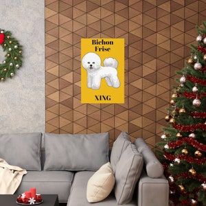 Bichon Frise Matte Vertical Poster, Multiple Sizes, Dog Lover, Mom Gift, Dad Gift, Bichon Lover, Wall Hanging, Home Decor, Wall Art