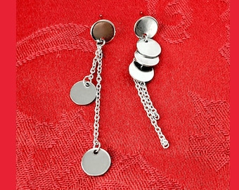 Kdrama Earrings Korean Earrings Cascading Discs Drop Dangle Earrings