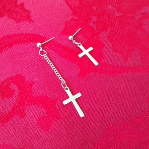 MISMATCHED cross earrings