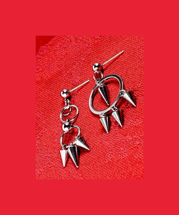 Kpop Kdrama Haya Circle Darts Earrings Mismatched Earrings