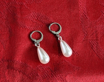 Pearl Drop Earrings, Kpop BTS V Inspired Dangle Earrings