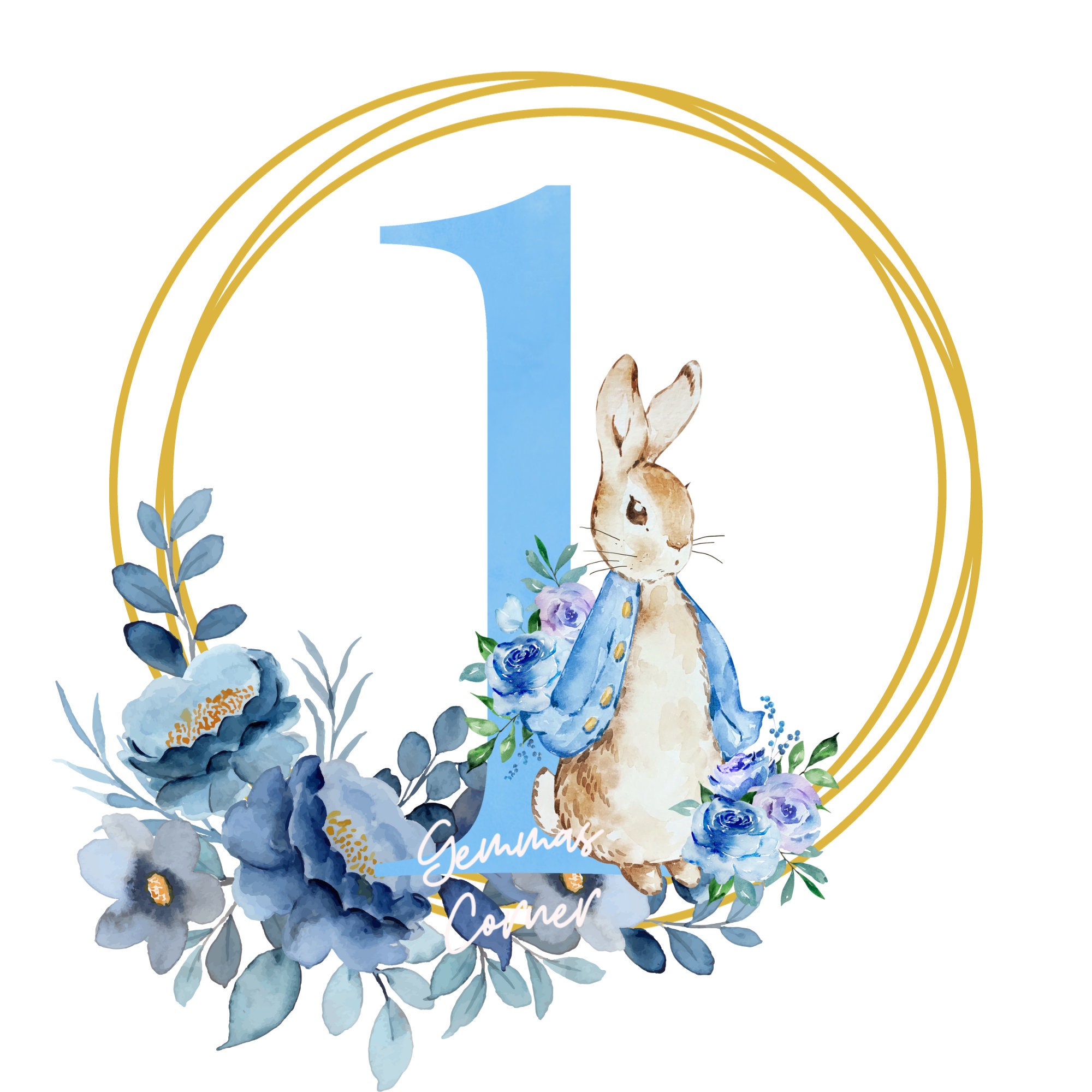 Peter the Rabbit PNG, Peter Rabbit Age 1 PNG, Instant Digital Download ...