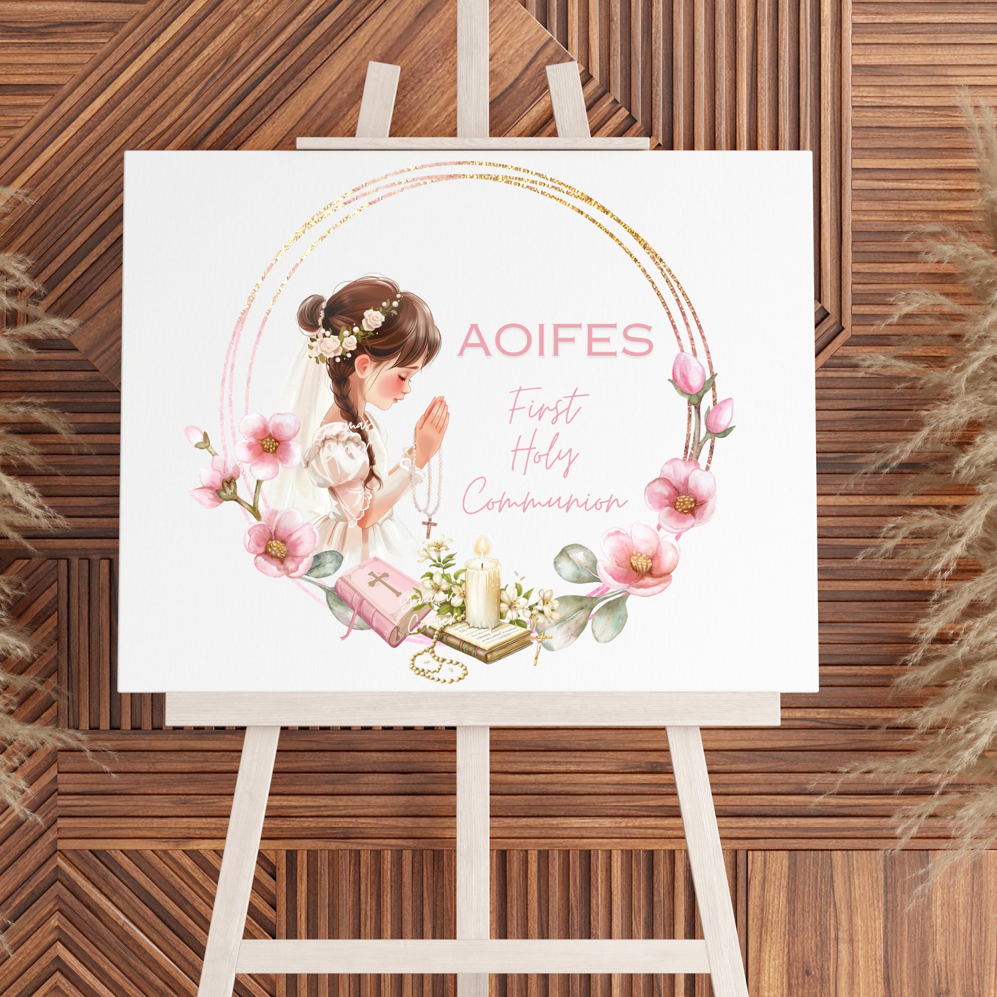 Pink Banner Communion Sublimation Design, Communion Digital Download ...