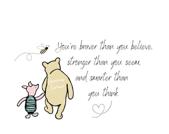 Baby Winnie Pooh Nursery Print, Classic Clipart (PNG, SVG)