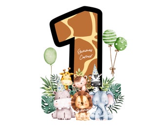 Baby Safari Animals Kids Car PNG, Watercolor Baby Animals, Wild One PNG ...