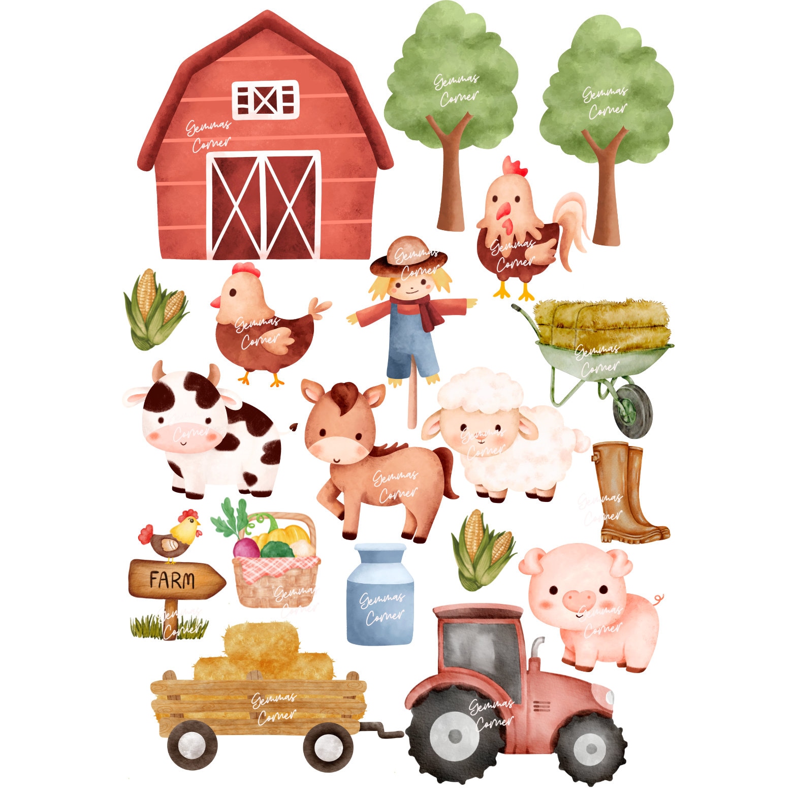 farm-animals-printable-cake-toppers-printable-cricut-download-cupcake-toppers-printable-toppers-png-farm-animals-download-a4-etsy