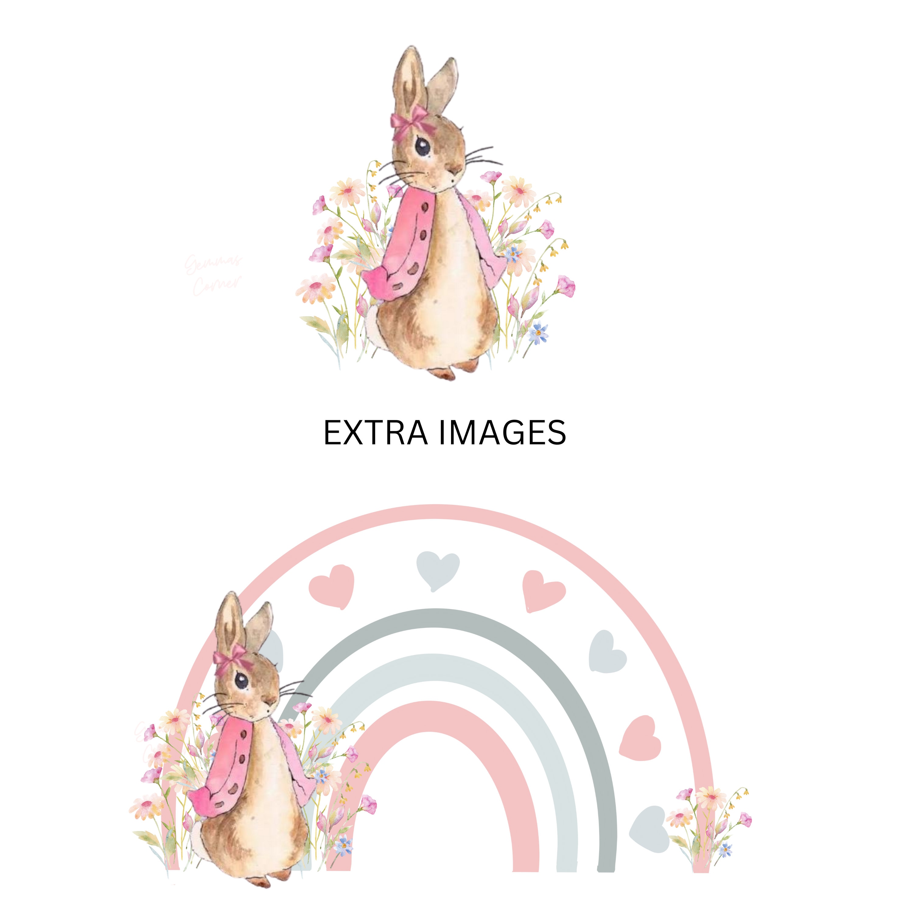 Peter Rabbit Bundle Ages 1-9 A-Z, Flopsy Bunny PNG, Set Digital Images ...