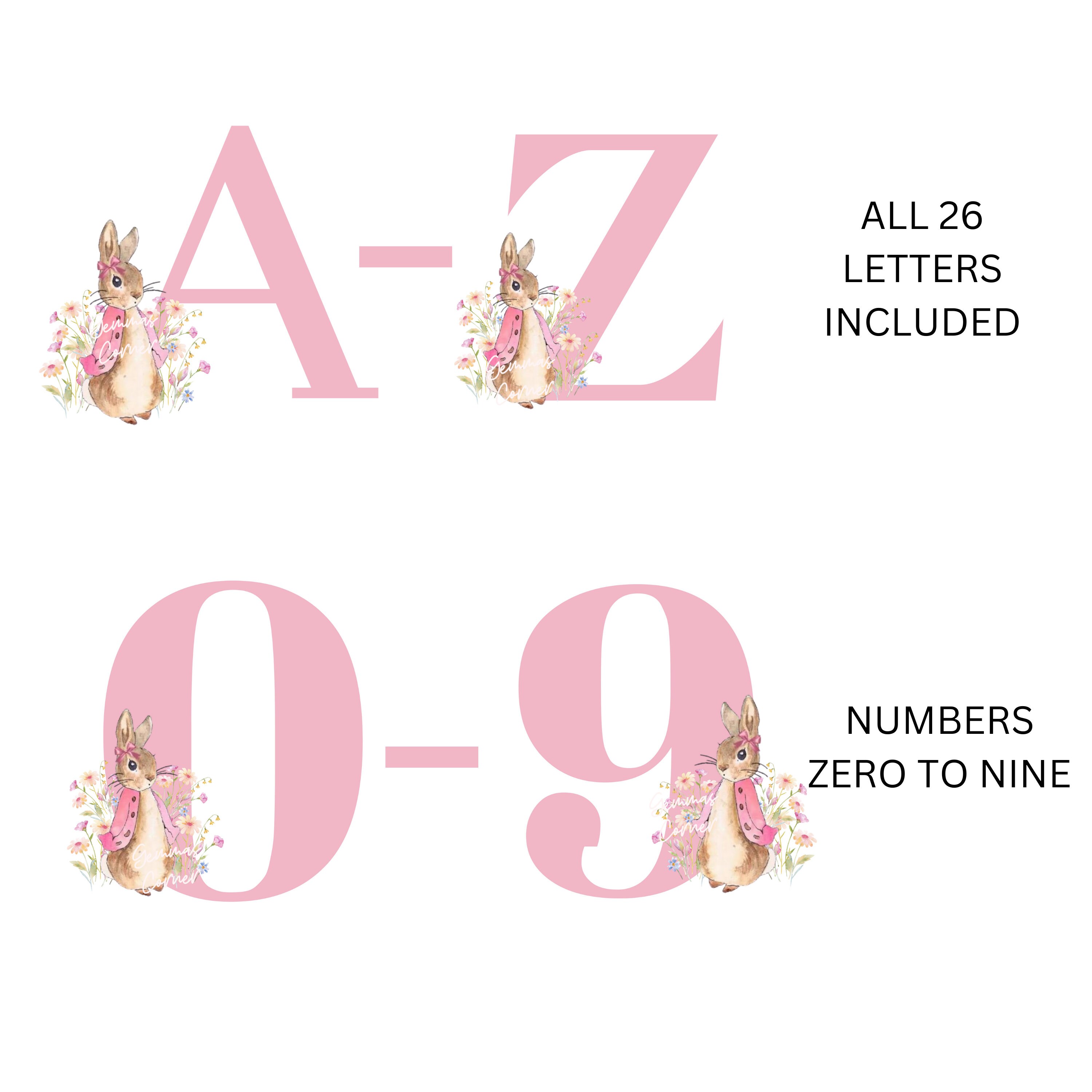 Peter Rabbit Bundle Ages 1-9 A-Z, Flopsy Bunny PNG, Set Digital Images ...