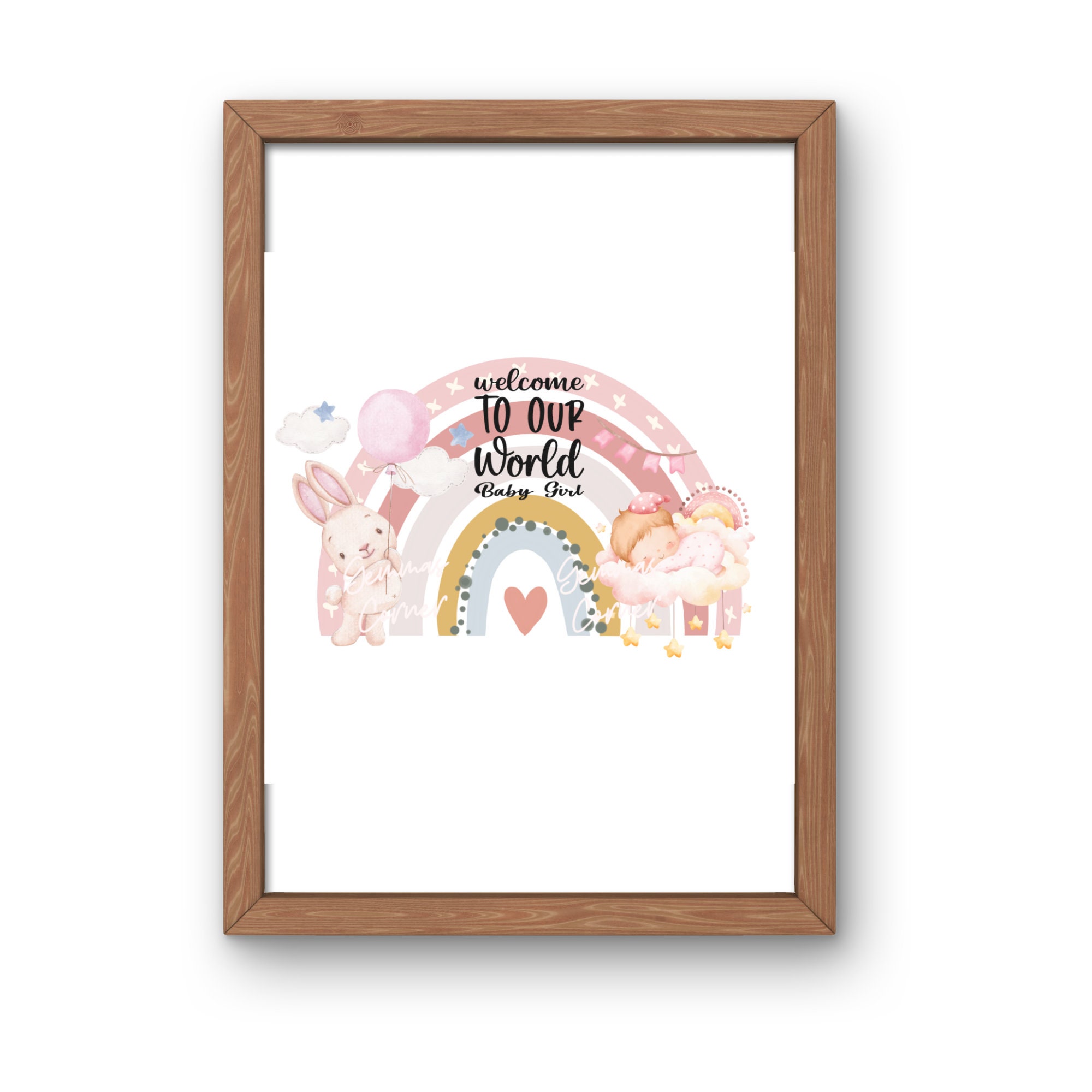 Welcome to the World Baby Girl PNG, Baby Girl Design, Baby Shower PNG