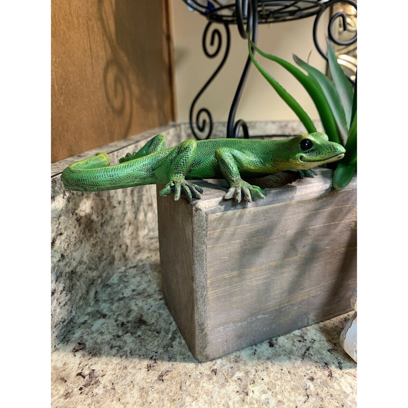 Yard Metal Sculpture Green Lizard WHIMSICAL Garden Statue HL10 Etsy
