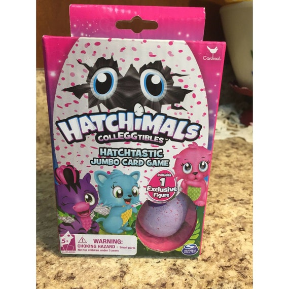 Hatchimals Colleggtibles T5 Jumbo Card Game W/ 1 Exclusive Figure Egg 