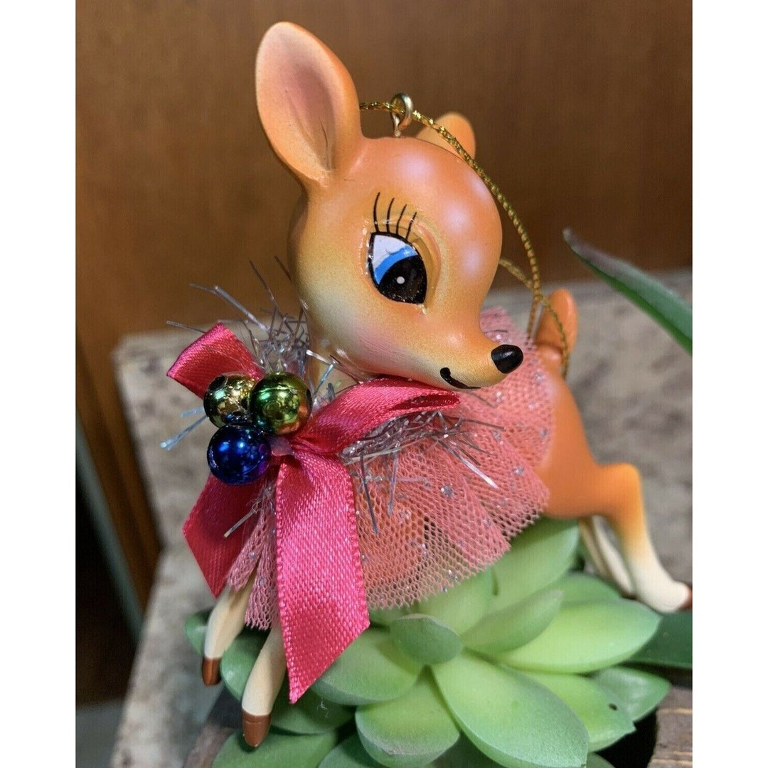 Decorative Craft Supply Material Vintage Inspired Retro Christmas Deer