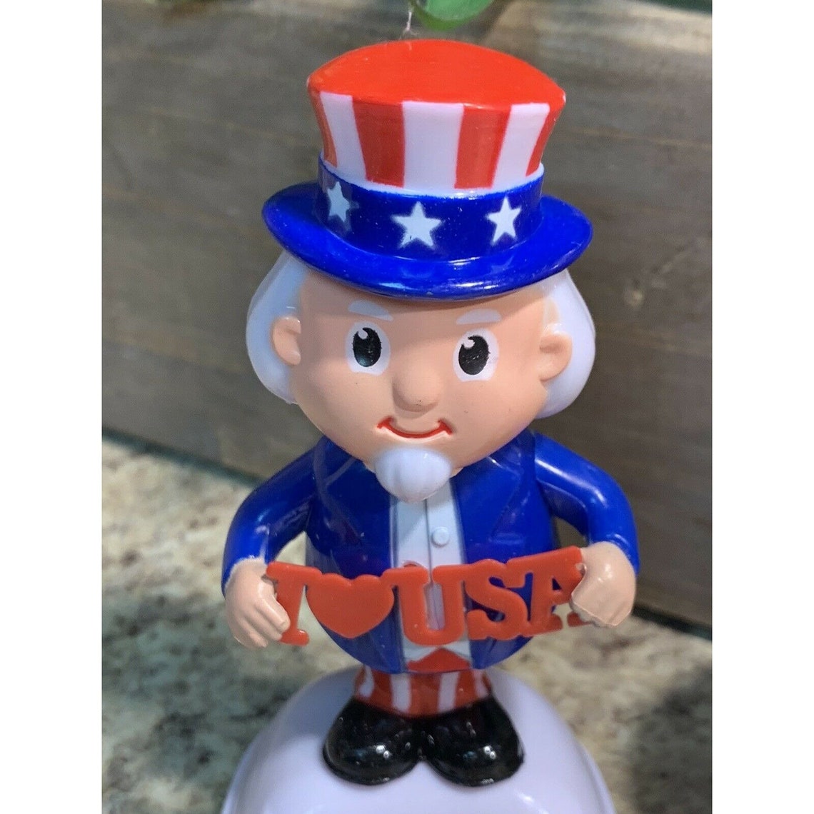 Solar Powered Dancing Patriotic Uncle Sam Bobble Head Toy | Etsy