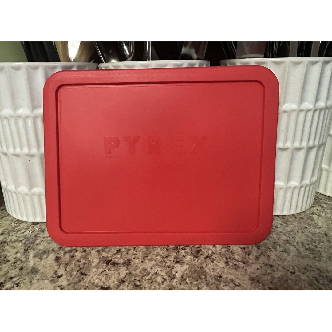 Pyrex 7211PC Red Rectangle Plastic Storage Replacement Lid Etsy