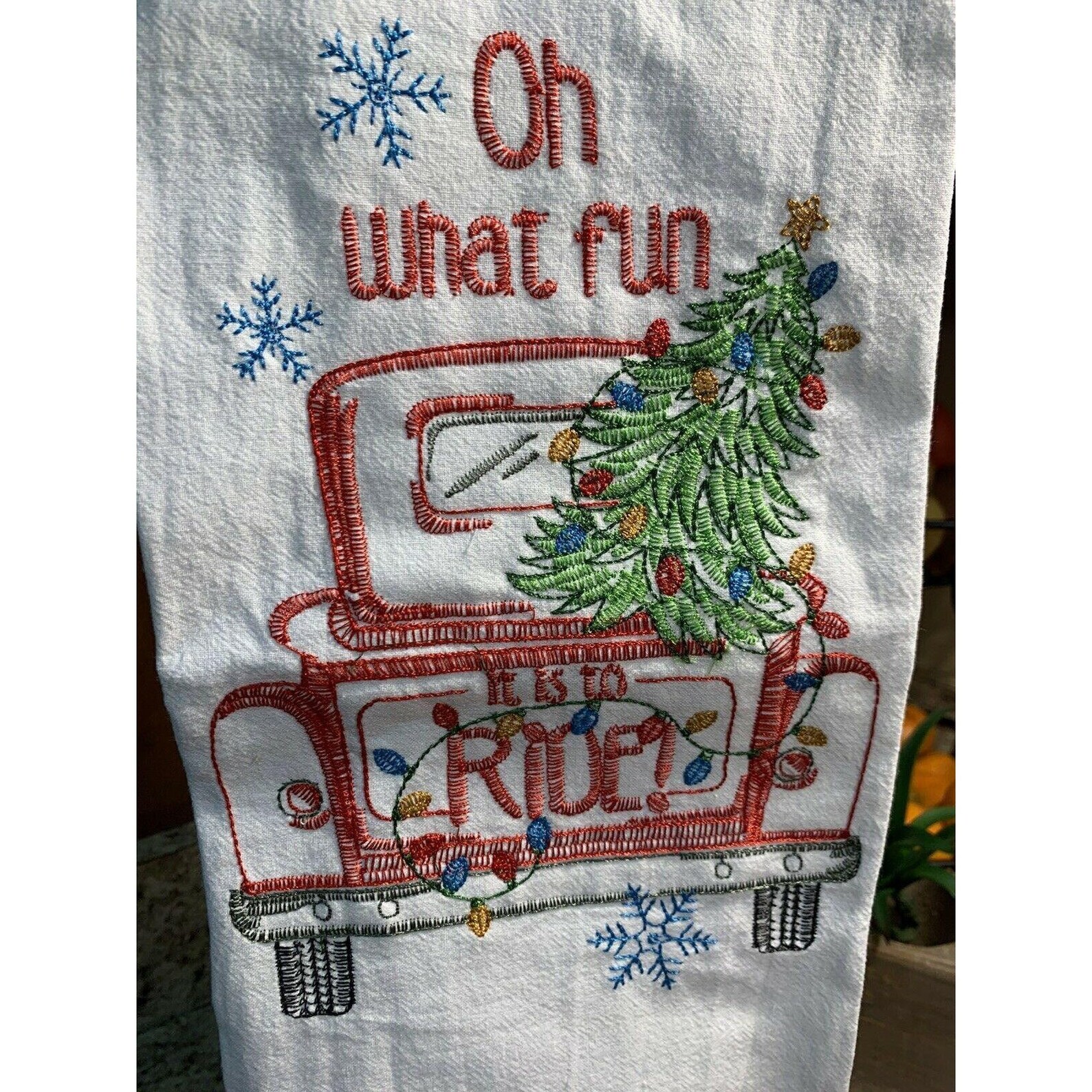 Robert Stanley Collection Christmas Tea Towel Oh What Fun Etsy