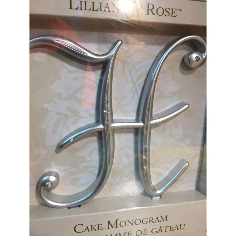 Cake Monogram Letter in Silver Rhinestone Monogram-large 5.5 in Craft ...
