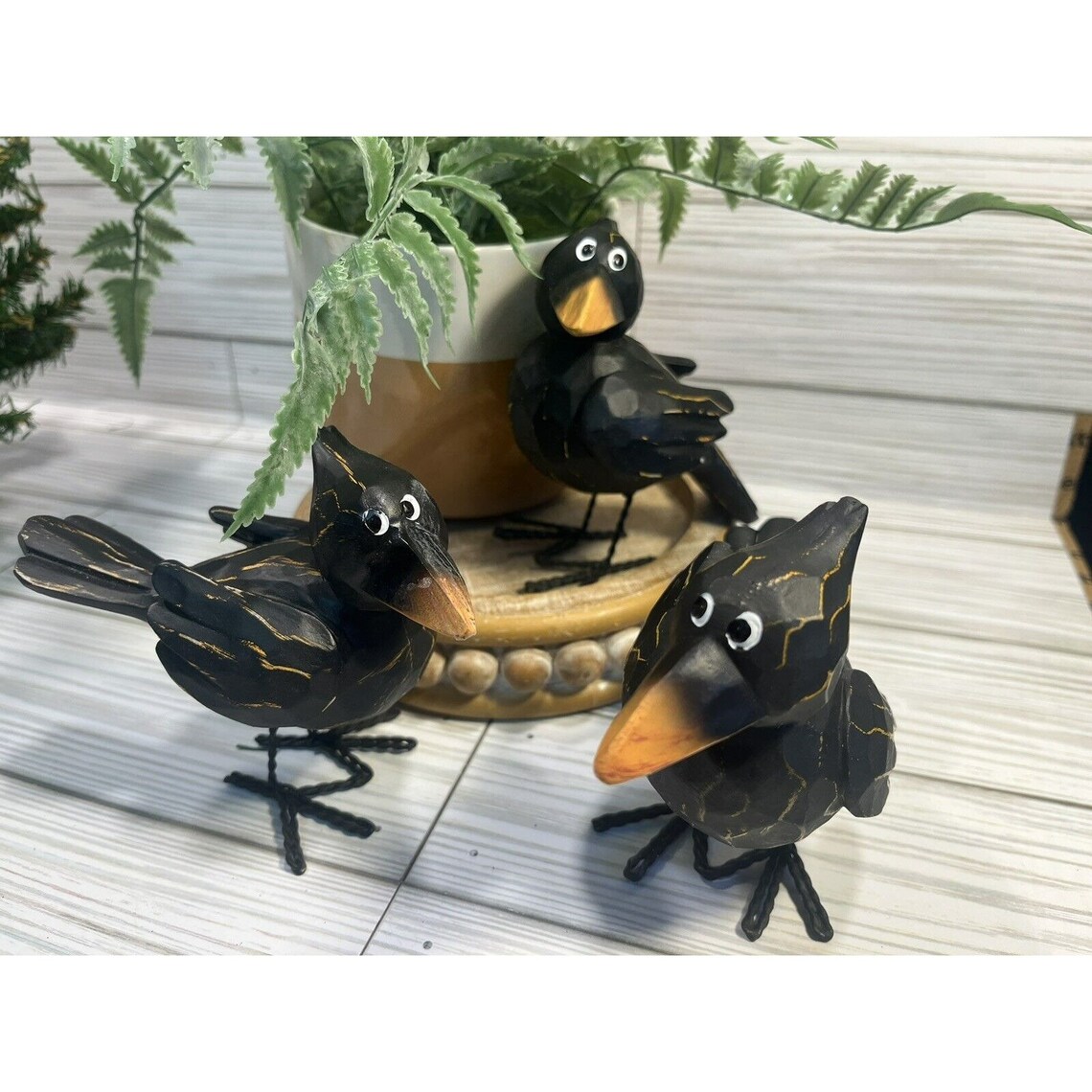 3 Judgmental Bird Hobby Lobby Black & Orange Crows Fall Etsy