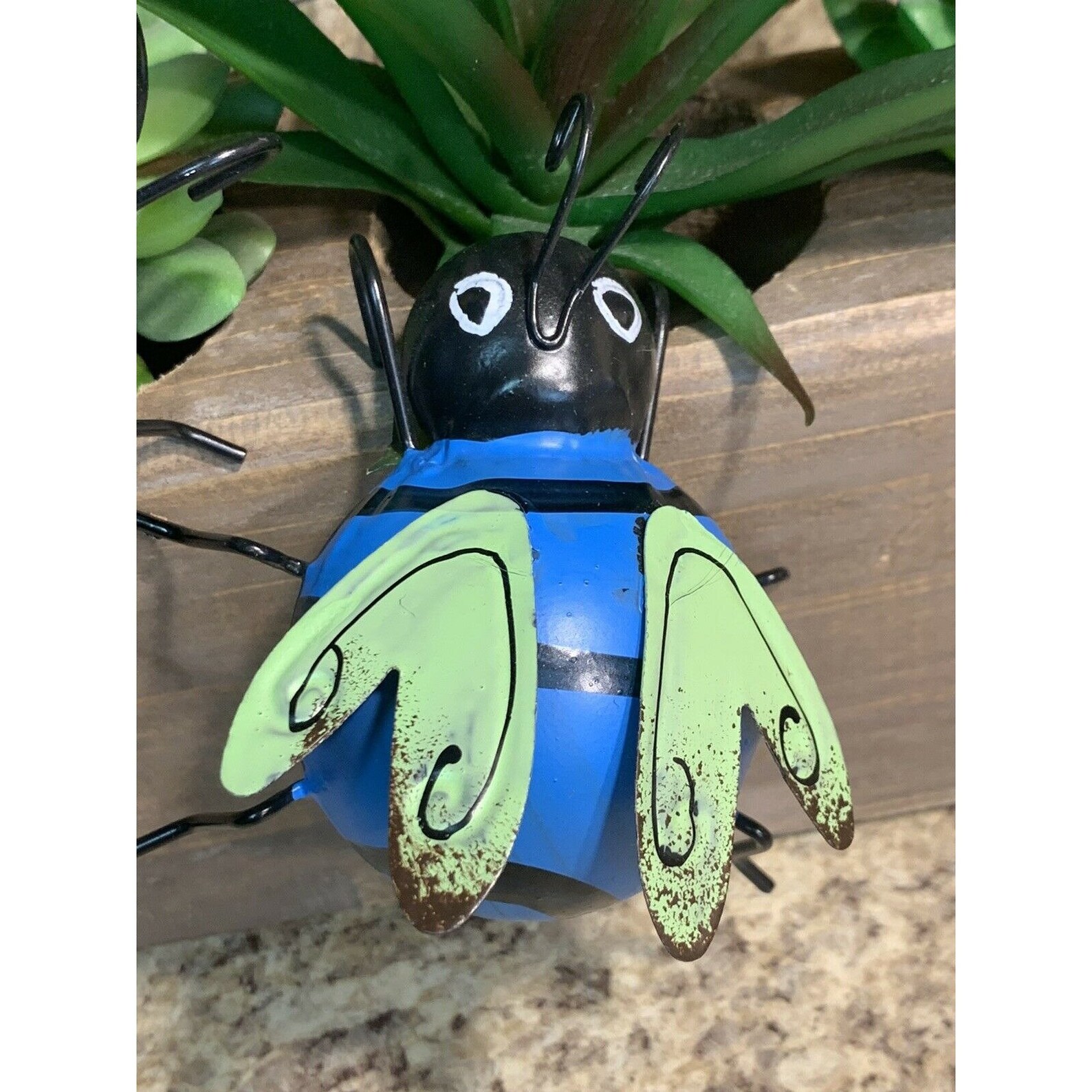 Meter Metall Skulptur 2x kleine blaue Käfer WHIMSICAL Garten Etsy.de