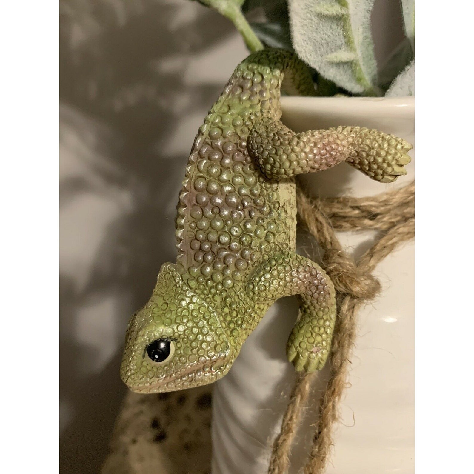 Green Chameleon Lizard Pot Perch Flower Pot Hugger Hanger Etsy