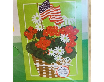 Crafting Flag Small Flowers & Flag 12-1/2” X 18” GARDEN Banners FLAGS B6