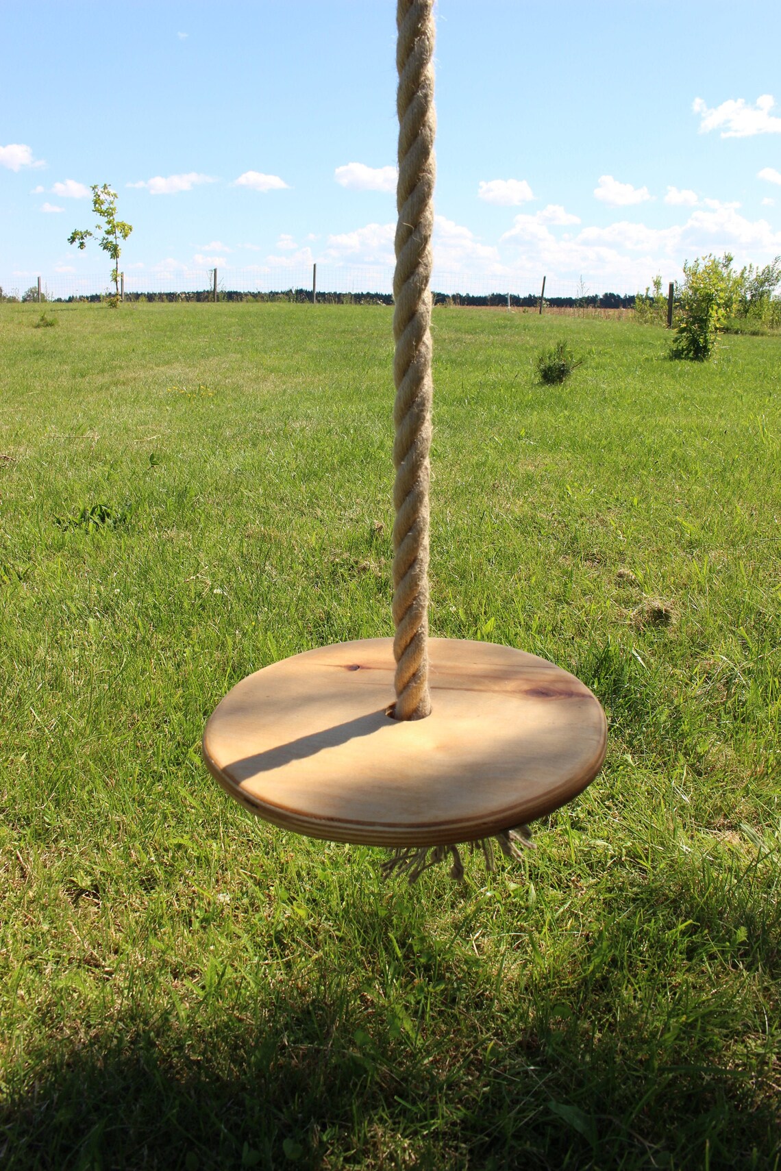 Round Disc tree rope swing Kids Indoor wood swing adult or Etsy