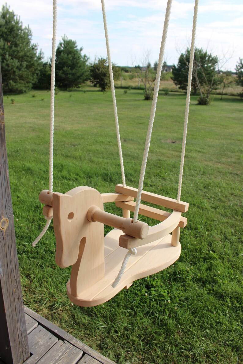 Wooden Horse Swing for baby solid wood Swing for indoor or Etsy
