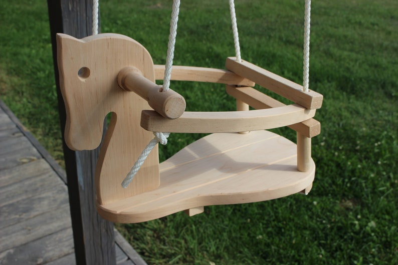 Wooden Horse Swing for baby solid wood Swing for indoor or Etsy