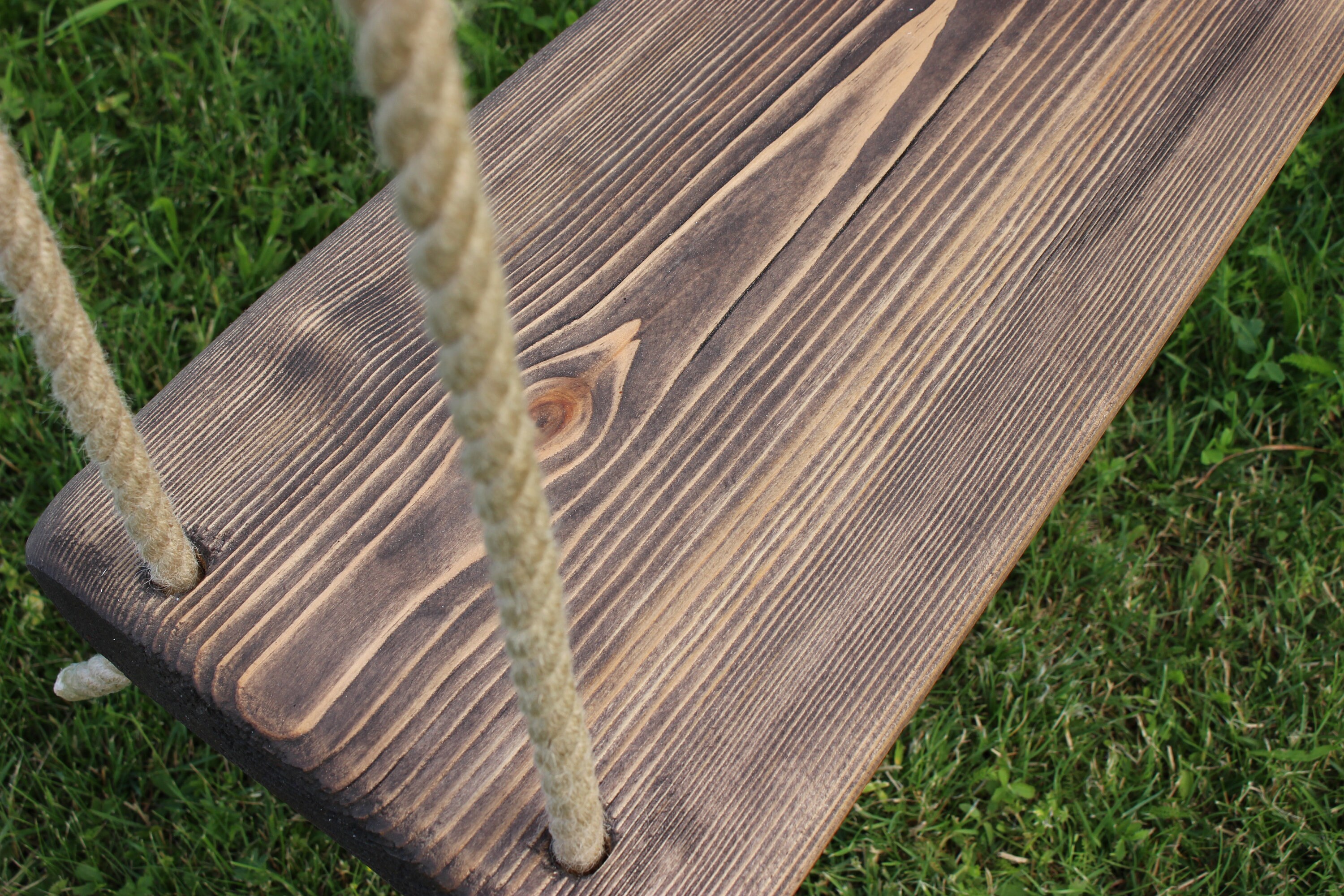 Aoneky Columpio De Madera Para Jardín – Asiento De Paulownia 60x20x3 Cm, Cuerda De Yute 3 M, Soporta 160 Kg – Ideal Para Adultos Y Niños