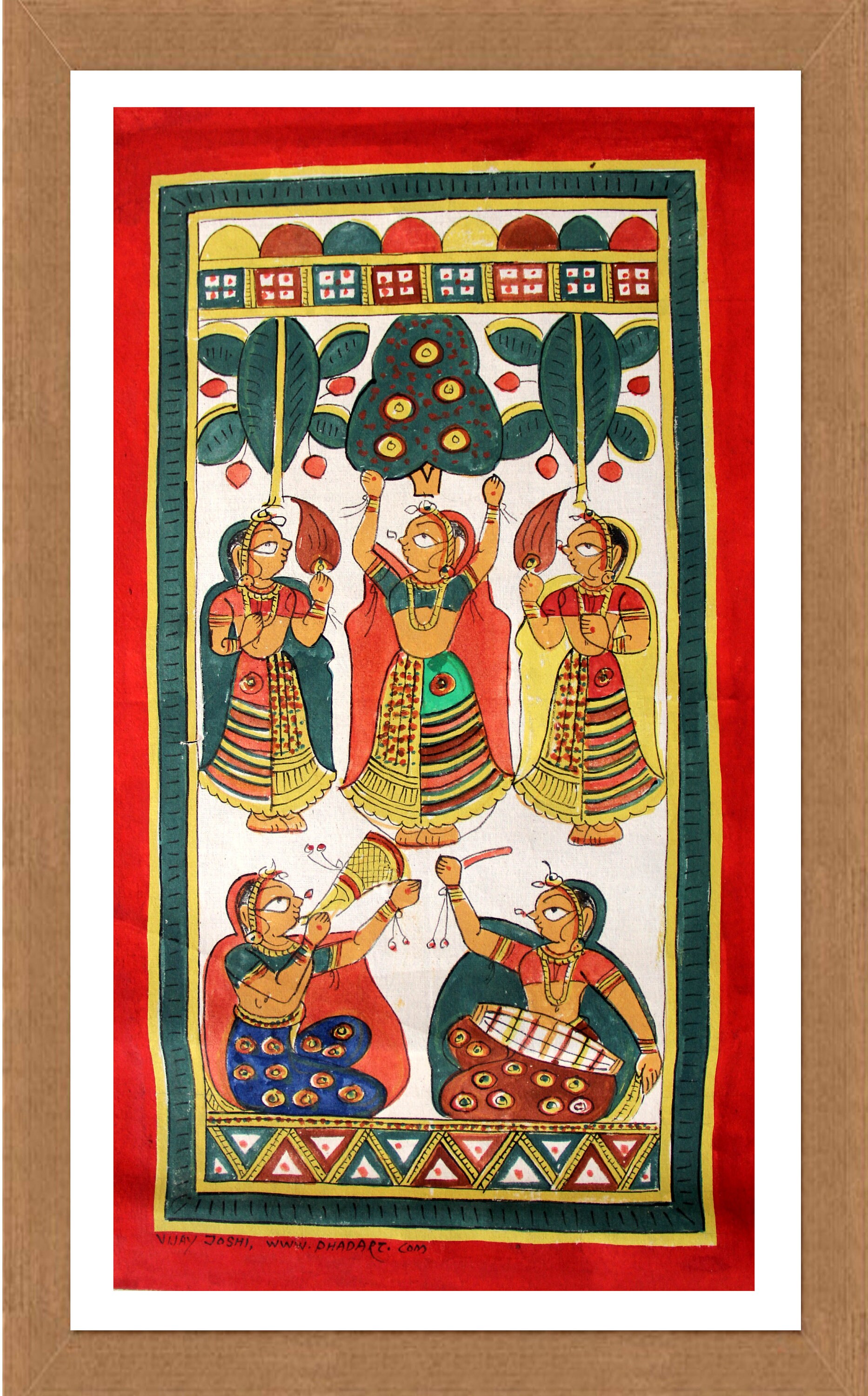 Phad painting 11X20 inch Shahpura Phad painting Unframed Etsy