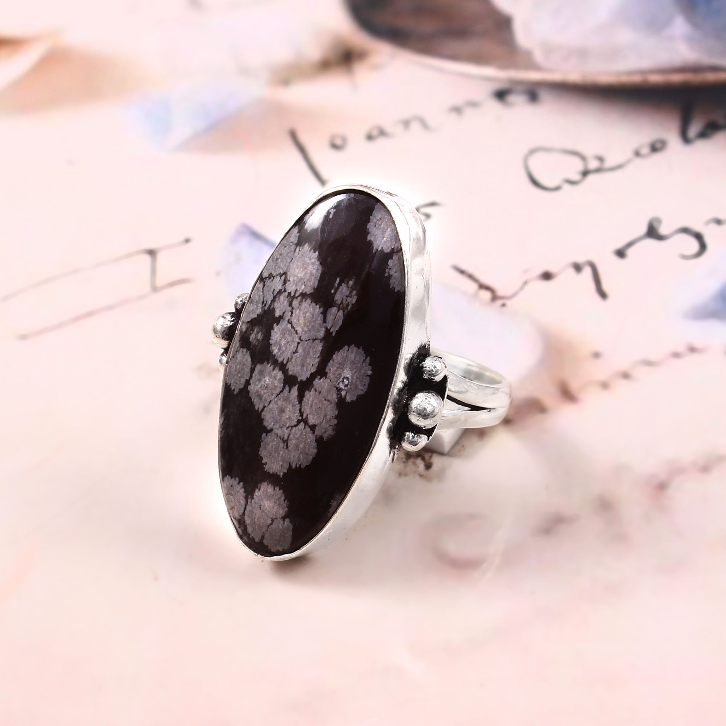 Obsidian Rings Etsy