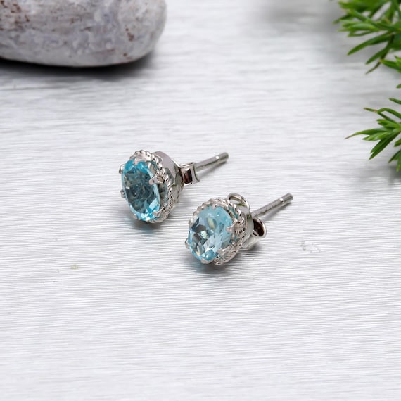 Set di gioielli con acquamarina: collana, orecchini e anello in argento sterling. - Italia