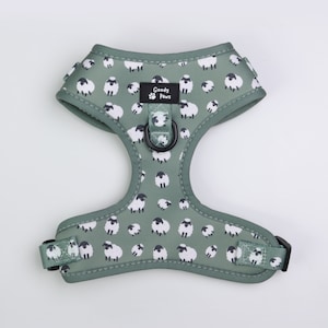 Green Sheep Adjustable Dog Harness