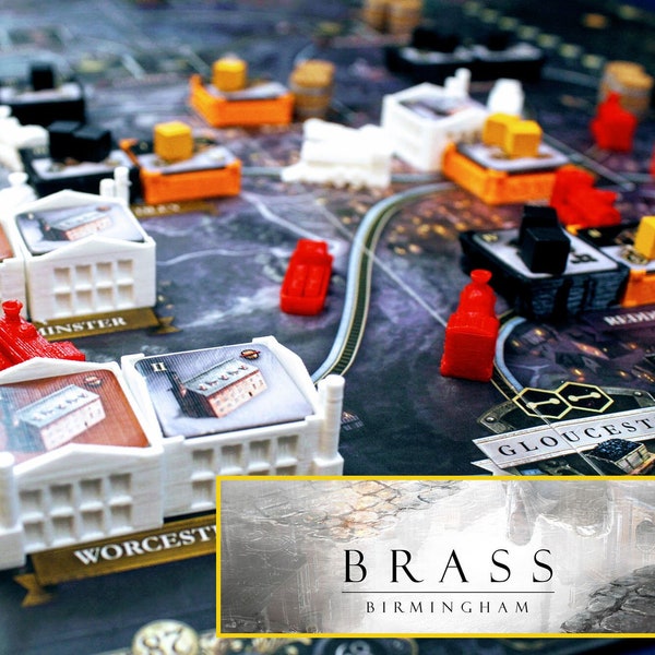 41 bâtiments 3D pour le jeu de société Brass Birmingham
