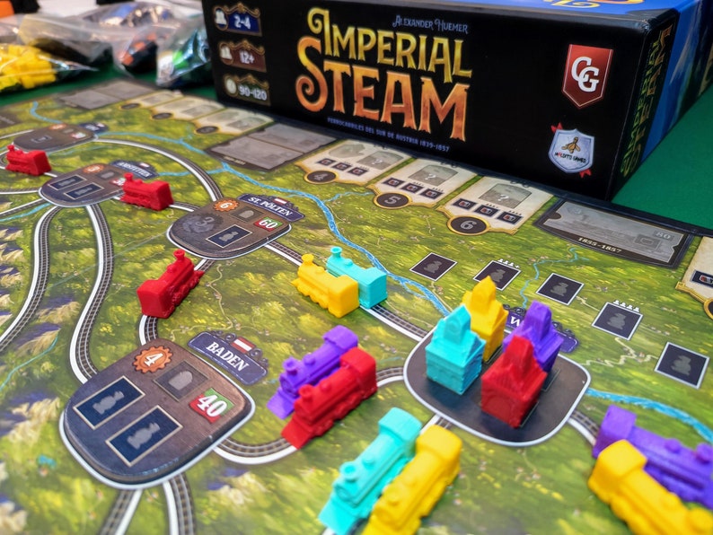 Imperial Steam 3D tokens 84 3D Trains and Stations upgrade pack image 2