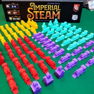 Imperial Steam 3D tokens 84 3D Trains and Stations upgrade pack image 1