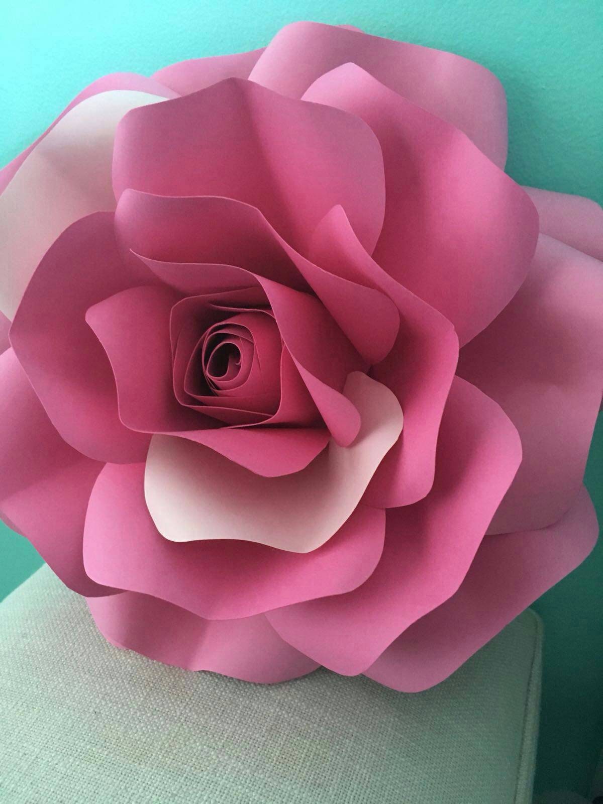 Large Paper Rose, Cam's Signature Design, DIY Template - Etsy