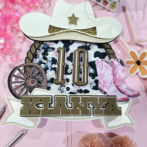 Decorazione per torta a forma di cowgirl/cowboy