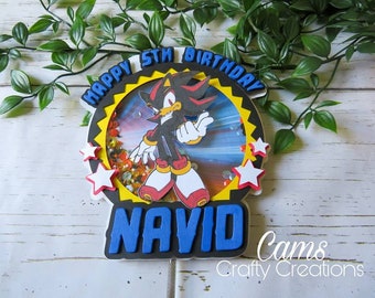 Shadow the Hedgehog, Sonic, Tails, Knuckes Cake Topper
