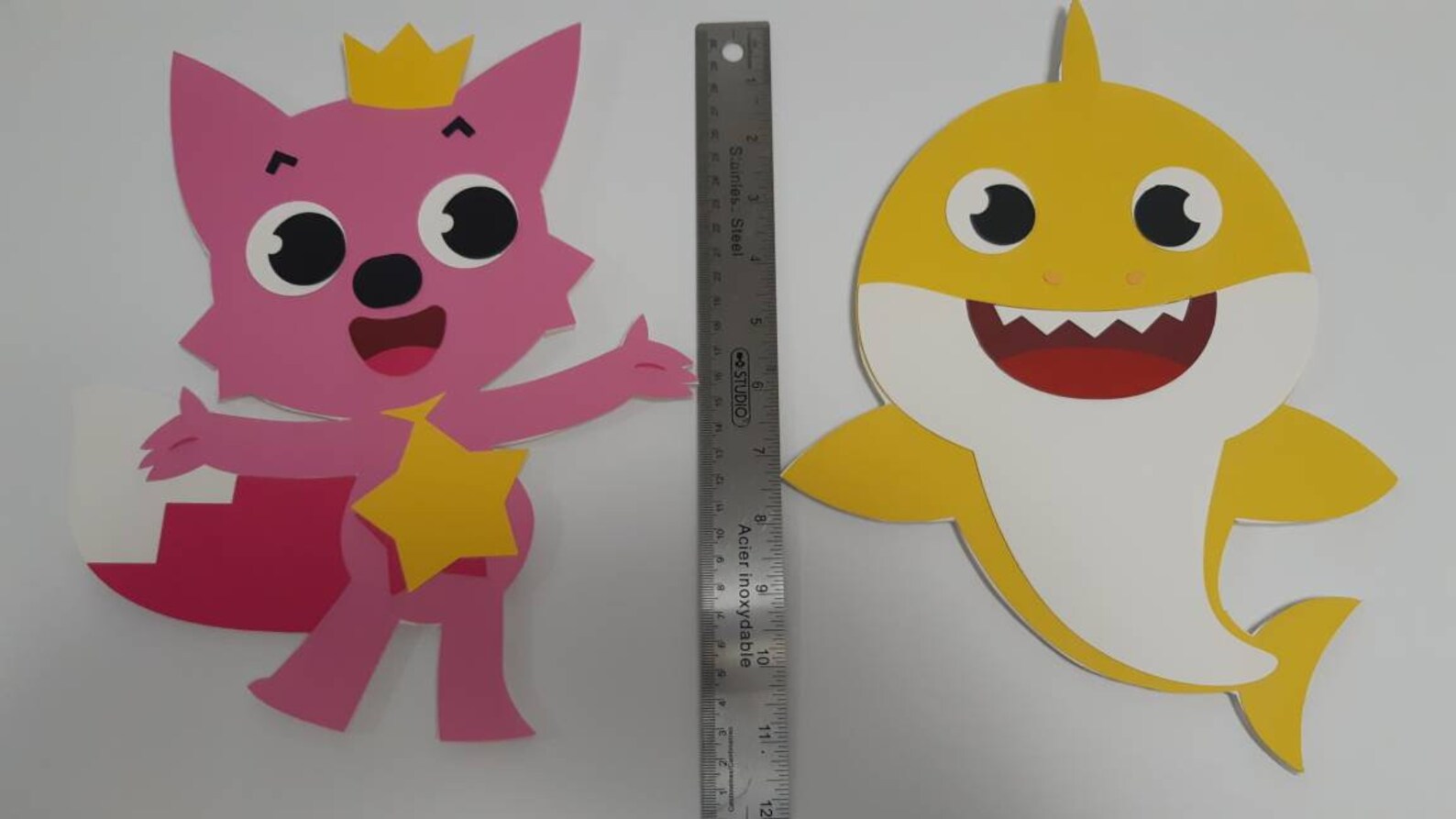 Baby Shark Cut Outs 1012 inches Please read the description Etsy