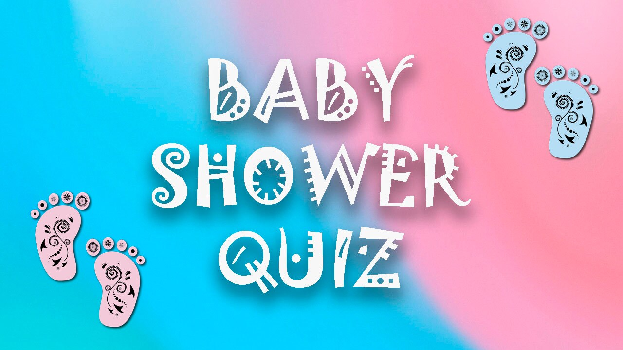 Baby Shower Quiz Game Baby Shower Quiz Powerpoint Etsy