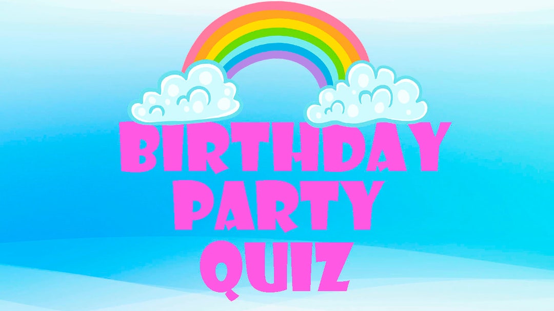 Birthday Party Game Virtual Game Quiz Game Birthday Quiz Etsy
