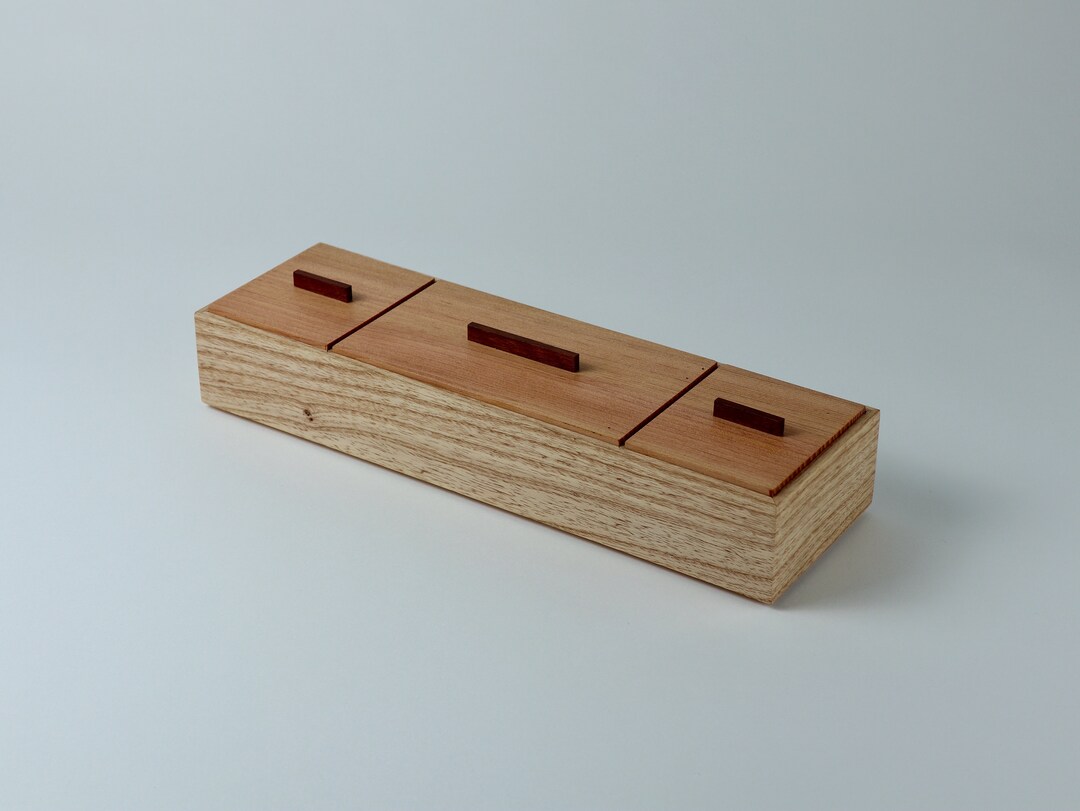 3 Compartment Box in Douglas Fir and Ash - Etsy