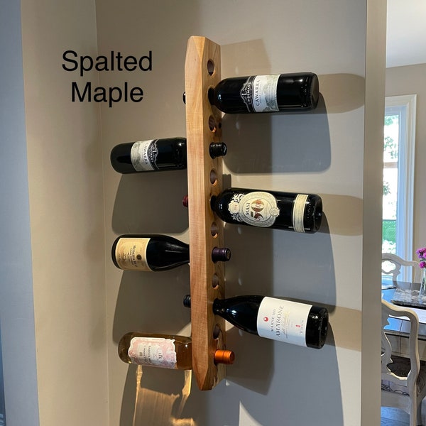 Live Edge Wood Wine Rack Etsy